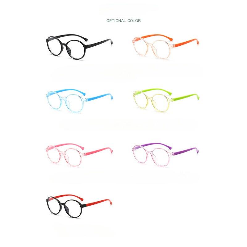 Product Introduction of Kids Eyeglasses Anti Radiation Fashion Round Frames Anti Blue Light Lens Replaceable Lightweight Glasses Unisex 3