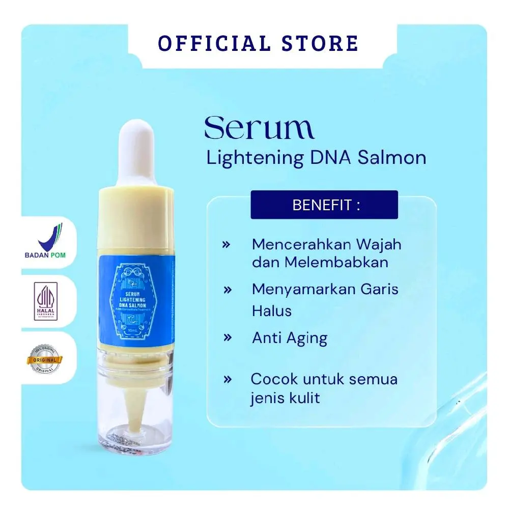 Serum Pencerah Wajah DNA Salmon untuk Kulit Lebih Cerah - Wanita, Muka, Mencerahkan