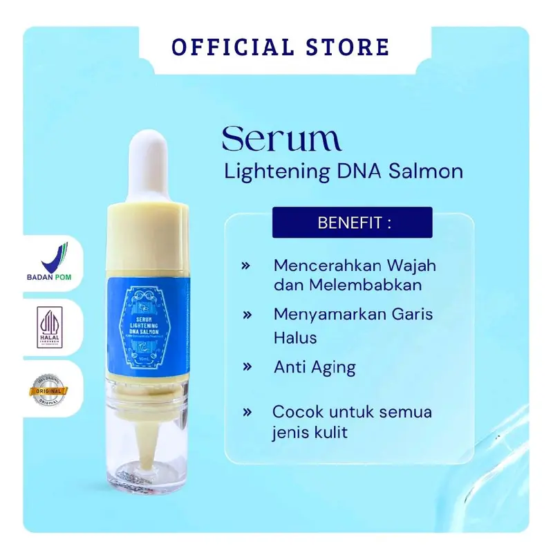 Serum Pencerah Wajah DNA Salmon untuk Kulit Lebih Cerah - Wanita, Muka, Mencerahkan 1