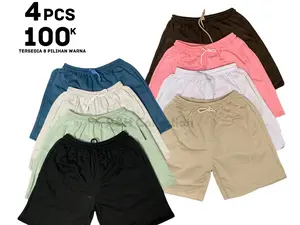 BANTING HARGA !!! Celana Pendek Broadshort Unisex Pria Wanita 100rb dapat 4 Pcs Celana Santai Nyaman Bahan Fleece
