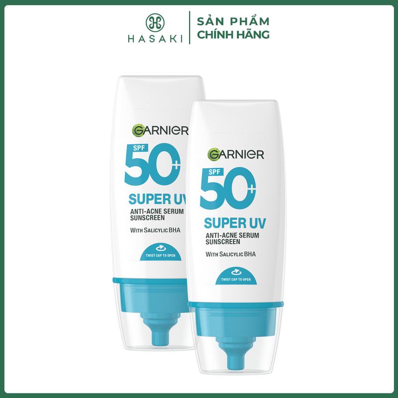 Combo 2 Serum Chống Nắng Garnier 12H Kiềm Dầu & Hỗ Trợ Giảm Mụn 30ml | HASAKI BEAUTY