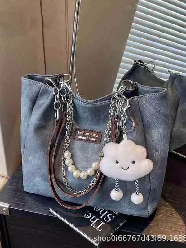 Kèm Charm Túi tote xinh xăn kèm charm đeo vai cầm tay đi chơi tiện lợi size 30cm