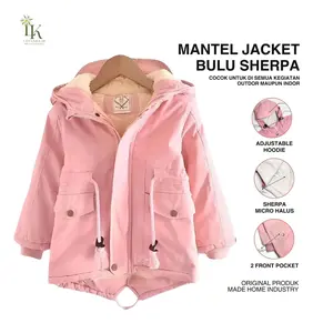 Lovanka Jaket Anak Perempuan Bulu Sherpa Pink Ukuran 6 Bulan-12 Tahun Fashion