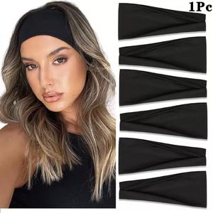 Diadema gruesa antideslizante para mujer, cinta elástica para el sudor, perfecta para yoga, ejercicio, correr y uso diario en moda