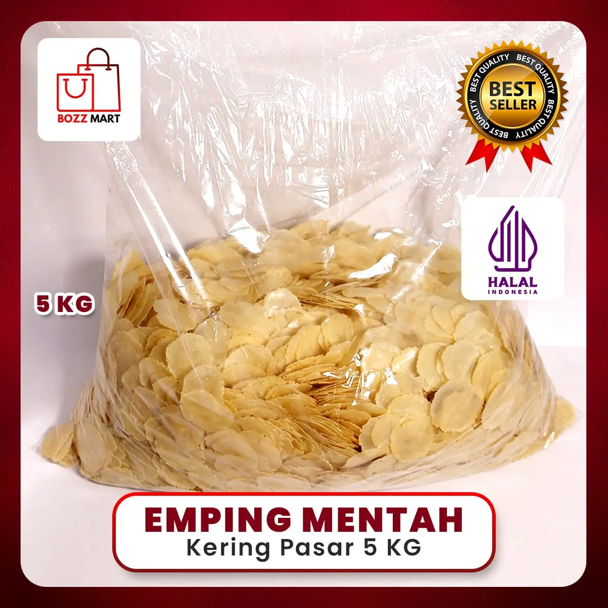 EMPING MELINJO 5 KG KERING PASAR ASLI KEBUMEN - Makanan  Goreng Food Snack Keripik Cemilan Crispy