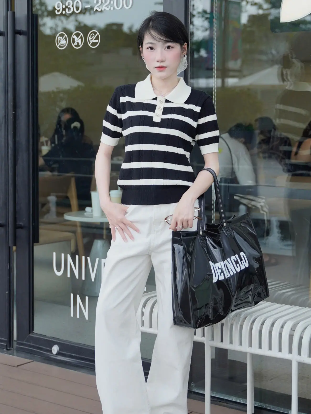 (Deal Mở Bán) BST Hè 2025 Áo Len Dệt Kim Hè 2 Màu Phối Cúc Vàng Đồng Bông Hoa, Kết Hợp Kẻ Ngang Phù Hợp Đi Làm,Đi Chơi,....  M09-TINOZA | BigBuy360 - bigbuy360.vn