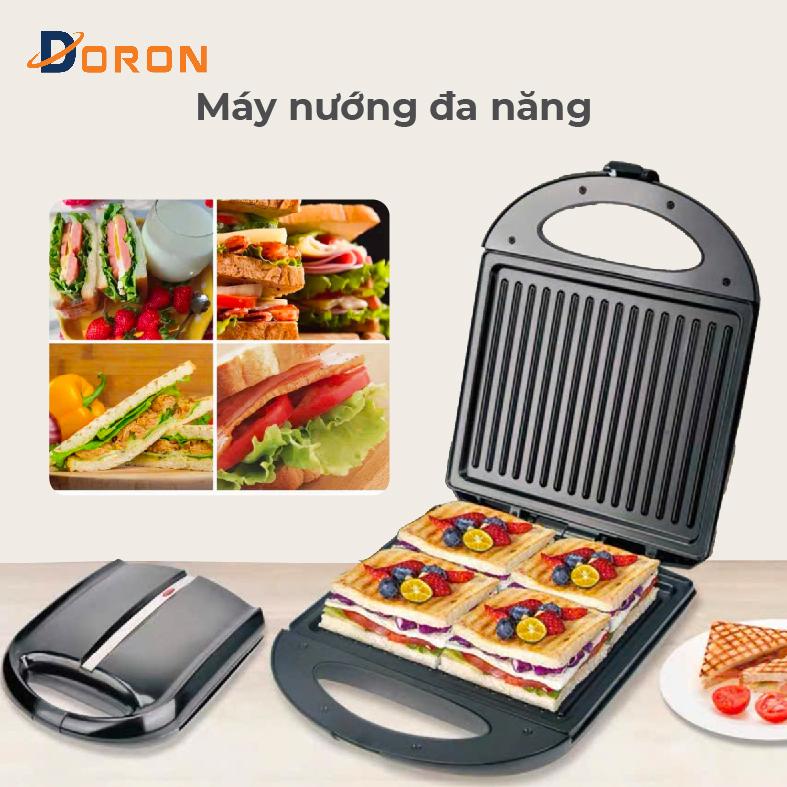  Máy nướng bánh mì kẹp nóng bánh mì loại lớn DORON 1400W 