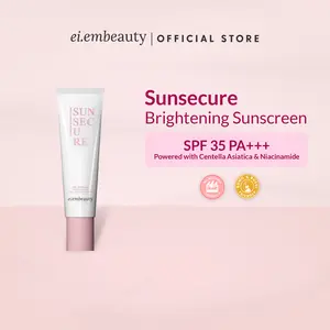 Eiem Beauty Sunscreen 30ML Sunsecure SPF35+++ Brightening Sunscreen dengan Niacinamide & Centella Asiatica