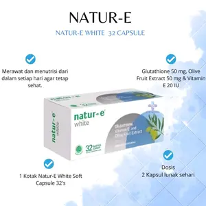 NATUR E WHITE 32KAPSUL NATUR-E WHITE 32KAPSUL NATURE GLUTATHIONE VIT-E Dewasa Mencerahkan