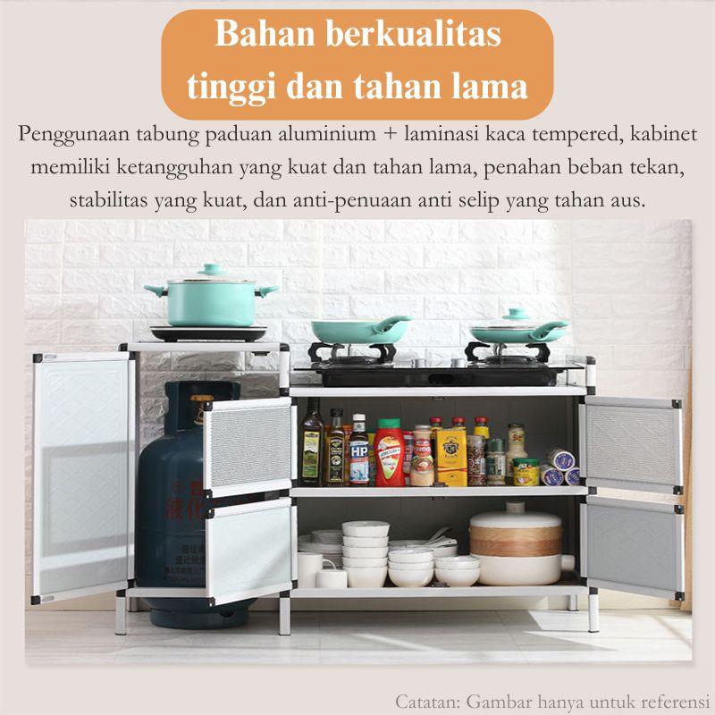Rak kompor dapur kabinet kompor gas stainless steel rumah tangga paduan aluminium rumah tangga satu kabinet sederhana 2