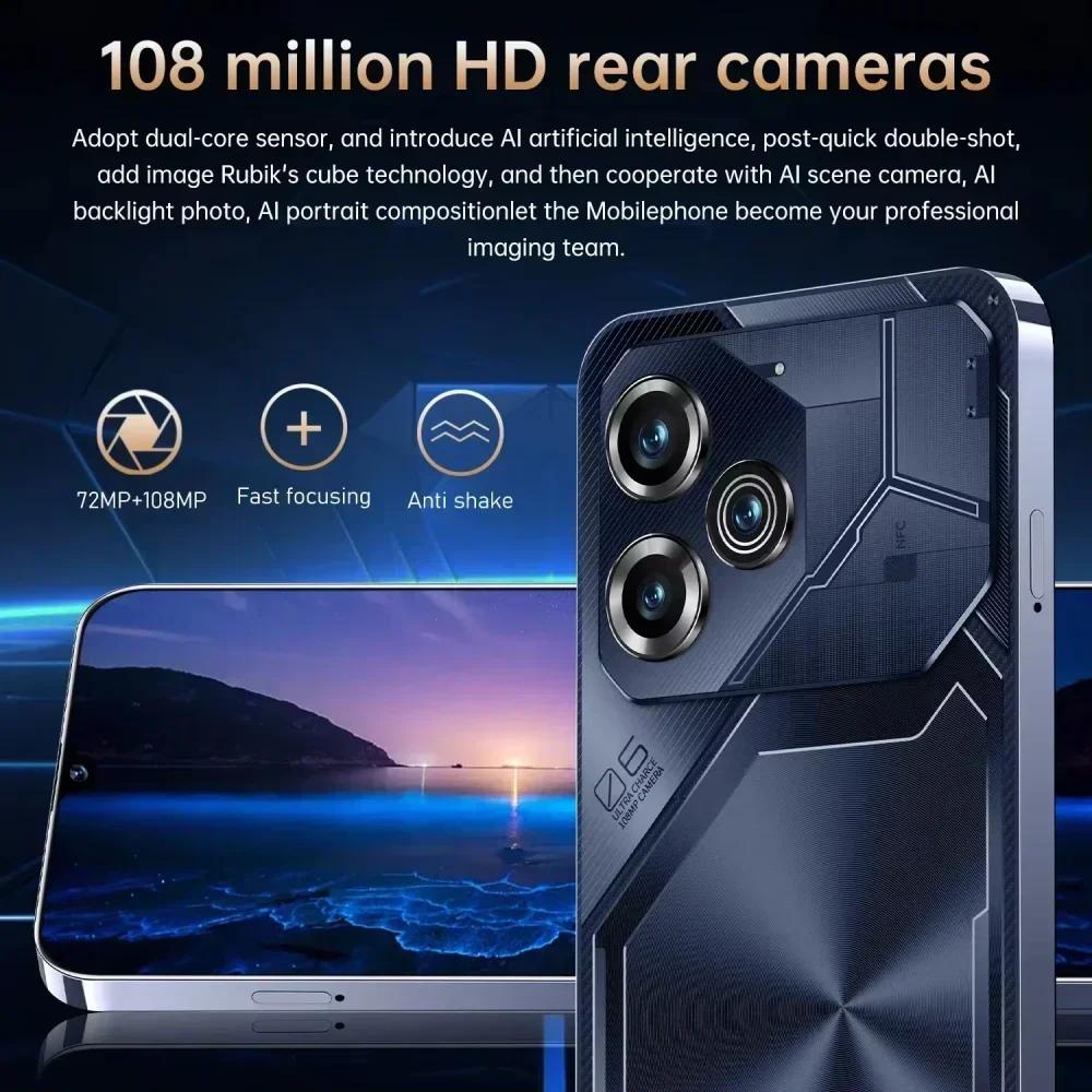 -Handphone Pova 6 Pro Baru Original 7,5 Inci KameraHD 4G/5G RAM 16GB+1TB