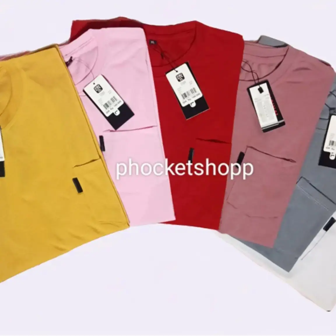 4PCS 100RB/ KAOS POLOS SAKU DEPAN/ KAOS OBLONG POLOS/KAOS OBLONG SAKU DEPAN/ KAOS DISTRO Oversize Panjang