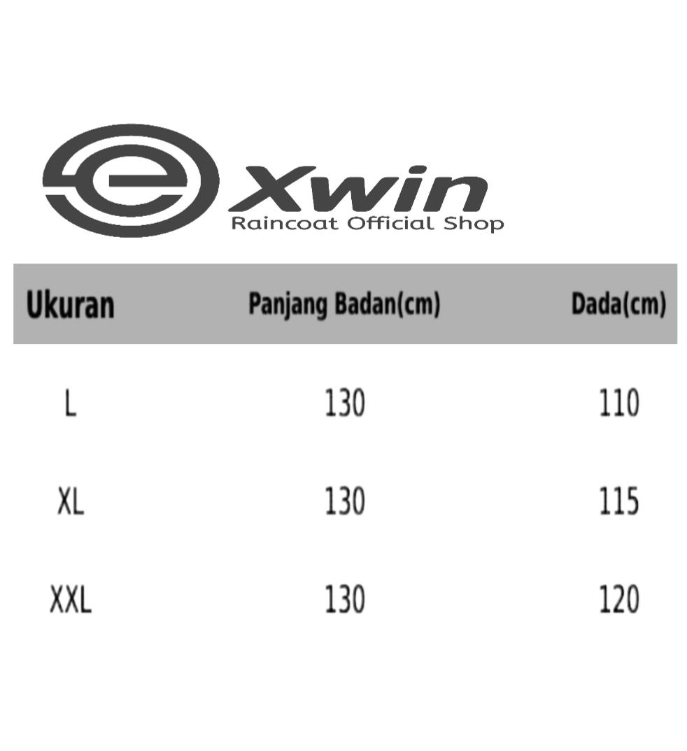 Jas Hujan Raincoat Anti Rembes Air By Xwin Mantel Hujan Original Setelan Baju Celana - Bahan Pvc Karet Elastis Kuat Tebal untuk Pria dan Wanita