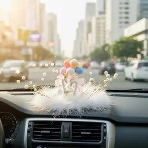 Hiasan Interior Mobil Motif Angsa Couple Cantik Pajangan Dashboard Unik Parfum Mobil Mewah Aksesoris Interior Mobil