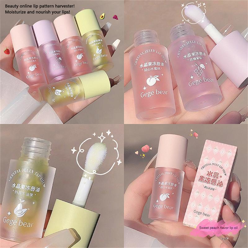 Product Introduction of Gege Bear Long-lasting  Hydrating Lip Care Crystal Jelly Lip Oil Moisturizing Transparent Mirror Lip Gloss 3 flavour Optional 17
