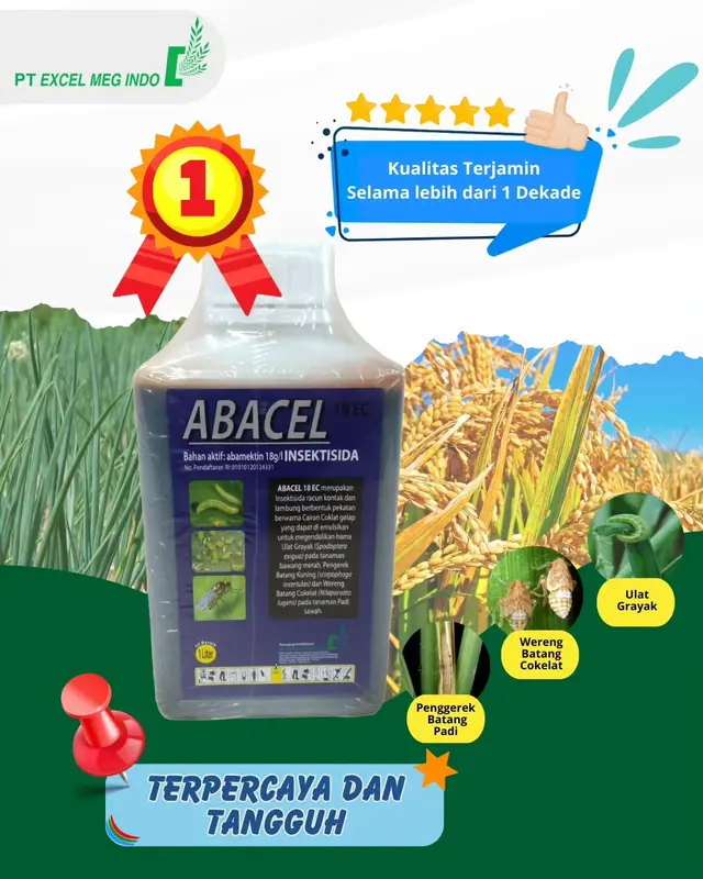 Insektisida Abacel 18EC Obat Hama Serangga Abamectin 18 EC ABACEL 18 EC kemasan100 ml dan 250 ml