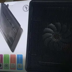 Cooling Pad Laptop Kipas Pendingin Ultra Thin 1 Fan 14 Inch - V19 - Black OMCF18BK
