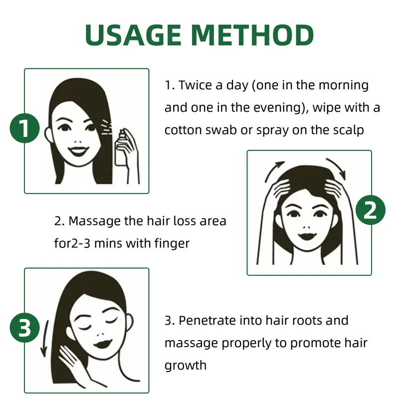 OUHOE Ginseng Hair Growth Liquid Ginseng Essence Moisturizes Hair, Prevents hair loss and Conditioner Hair Growth Spray Shampoo Ginger Haircare Lasting Sampo Vitamin 2