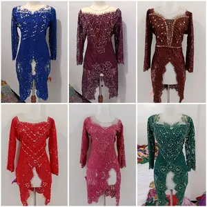 kebaya panjang bahan semi prancis