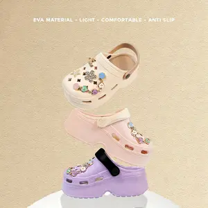 Sandal Anak Perempuan Model Clogs Hiasan Bunga Empuk & Nyaman Dipakai 8951T-2