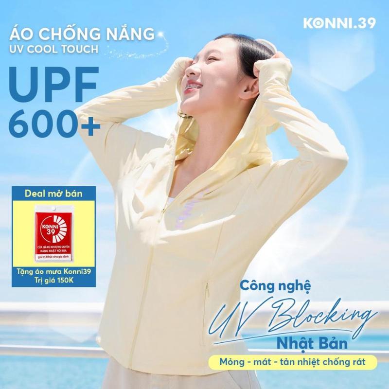 KONNI39 - Áo Chống Nắng UV Cool Touch UPF50+ Mỏng Mát Tản Nhiệt Chống Rát Nhật Bản - Thiết Kế Thời Trang Đi Xe Máy