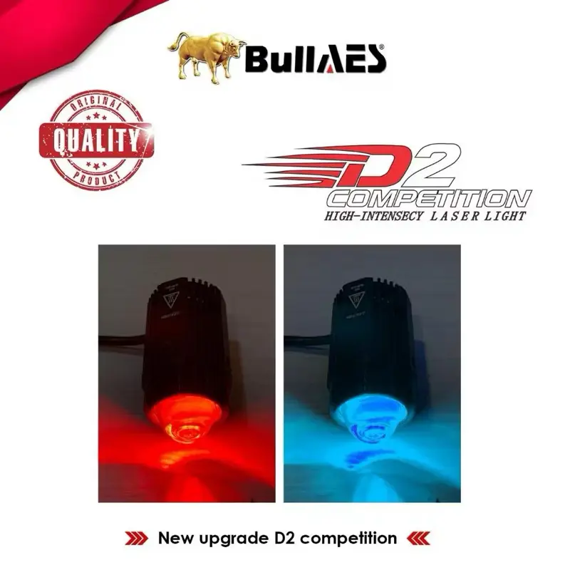 Lampu Tembak D2 Competition BULLAES 30 WATT TERBARU ISI SEPASANG 2PCS PLUS KIPAS 3