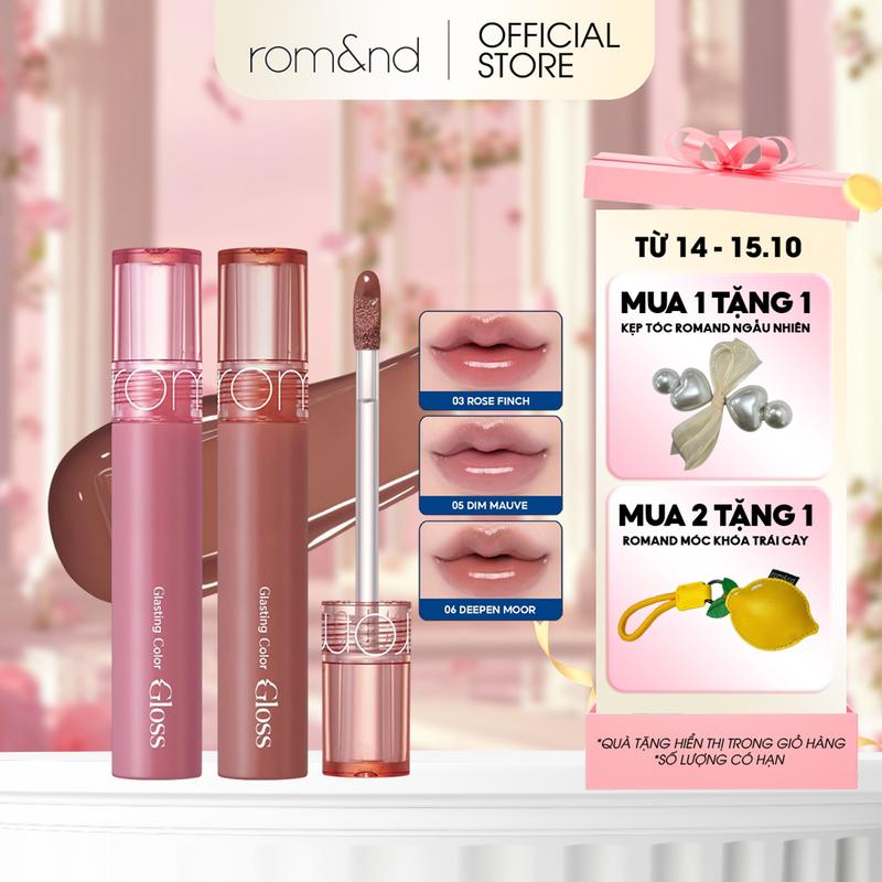 [Romand] Son Bóng Hàn Quốc Romand Glasting Color Gloss 4g Cosmetic [DATE 7/2026]