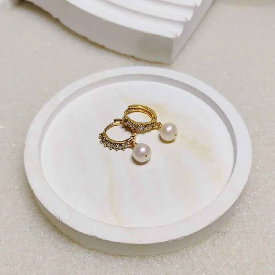 Anting Mutiara air tawar asli Lombok