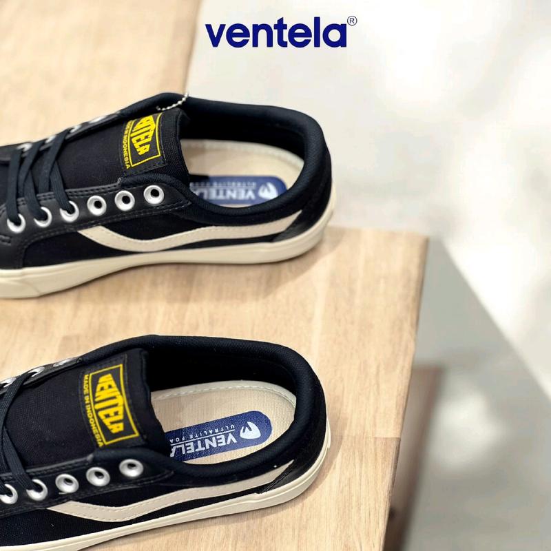 Ventela Republic Low Black Natural Original - Sepatu Sneakers Canvas 12oz Casual Shoes 4