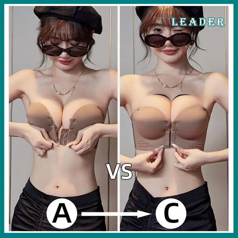 Áo Nâng Ngực 4cm, Móc Cài Trước, Không Gọng, Không Dây, Thoáng Khí,Dành Cho Nữ 0