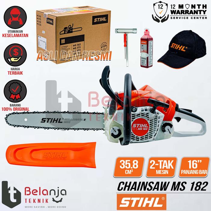 Promo STIHL Chainsaw MS 180 MS 182 16 Inch Mesin Potong Kayu Engine 2 ...