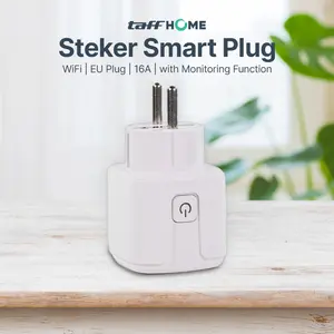 TaffHome Steker Smart Plug WiFi EU Plug 16A dengan Fungsi Monitoring untuk Kontrol Jarak Jauh dan Penggunaan Hemat Energi