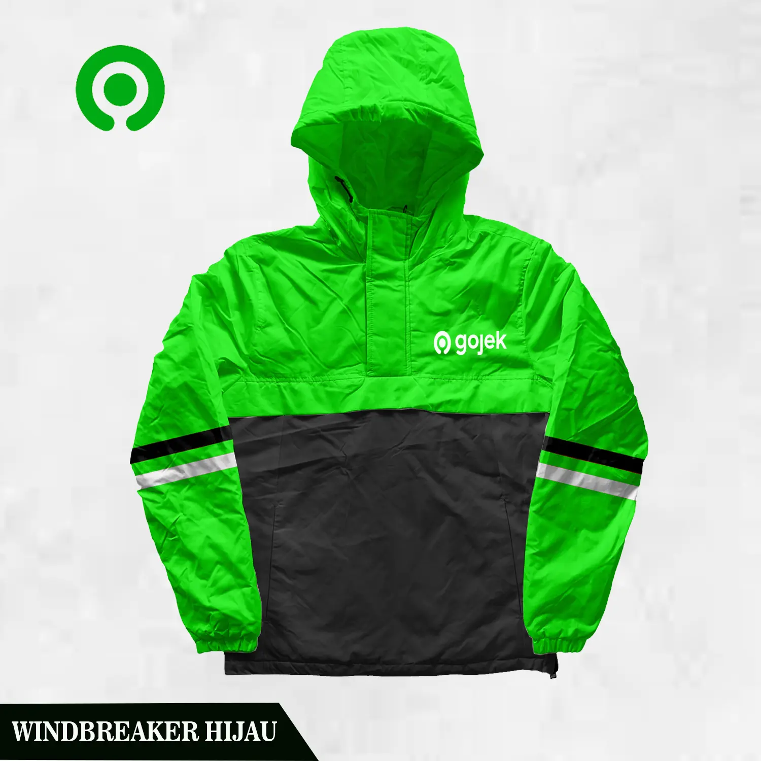 Jaket Kupluk Terbaru Go,,jek Model Windbriaker Terbaru - jakey Online ojek Ready Stock,Bisa COD