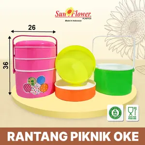 RANTANG PIKNIK OKE Sun Flower/Rantang Susun / Rantang Besar