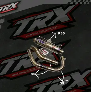 KNALPOT ORIGINAL TRX T3 NON JENONG FULL SET STAINLES 304 CB GL MP TIGER