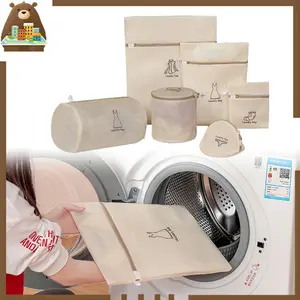 Laundry Bag - Kantong Mesin Cuci Tebal Dan Lapis Ganda / Net Mesh Washing Bag With Zip Closure Untuk Blouse Hosiery Underwear