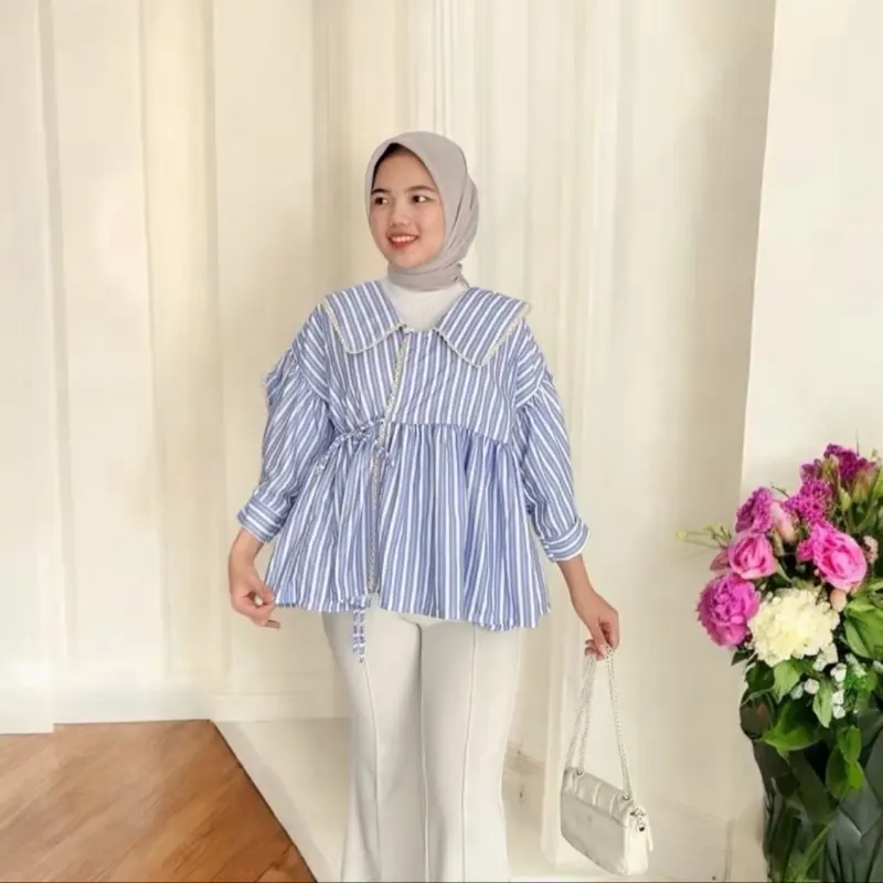 GADESH LINKA BLOUSE READY STOK SIAP KIRIM Atasan Wanita Casual Katun Linen 4