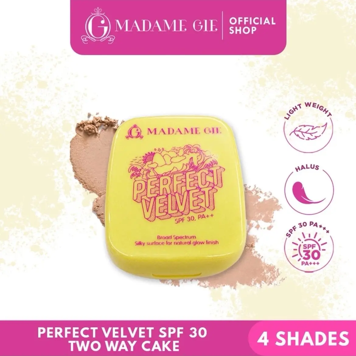 ￼ Yuna cosmetics Madame Gie Perfect Velvet SPF 30PA++ Two Way Cake - MakeUp Bedak Padat