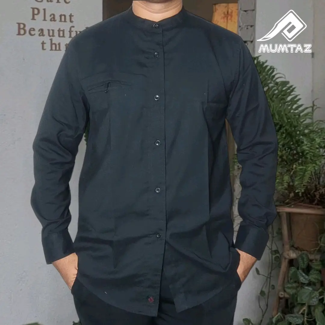 Kemeja Koko Pria Dewasa Lengan Panjang Bahan Oxford Import