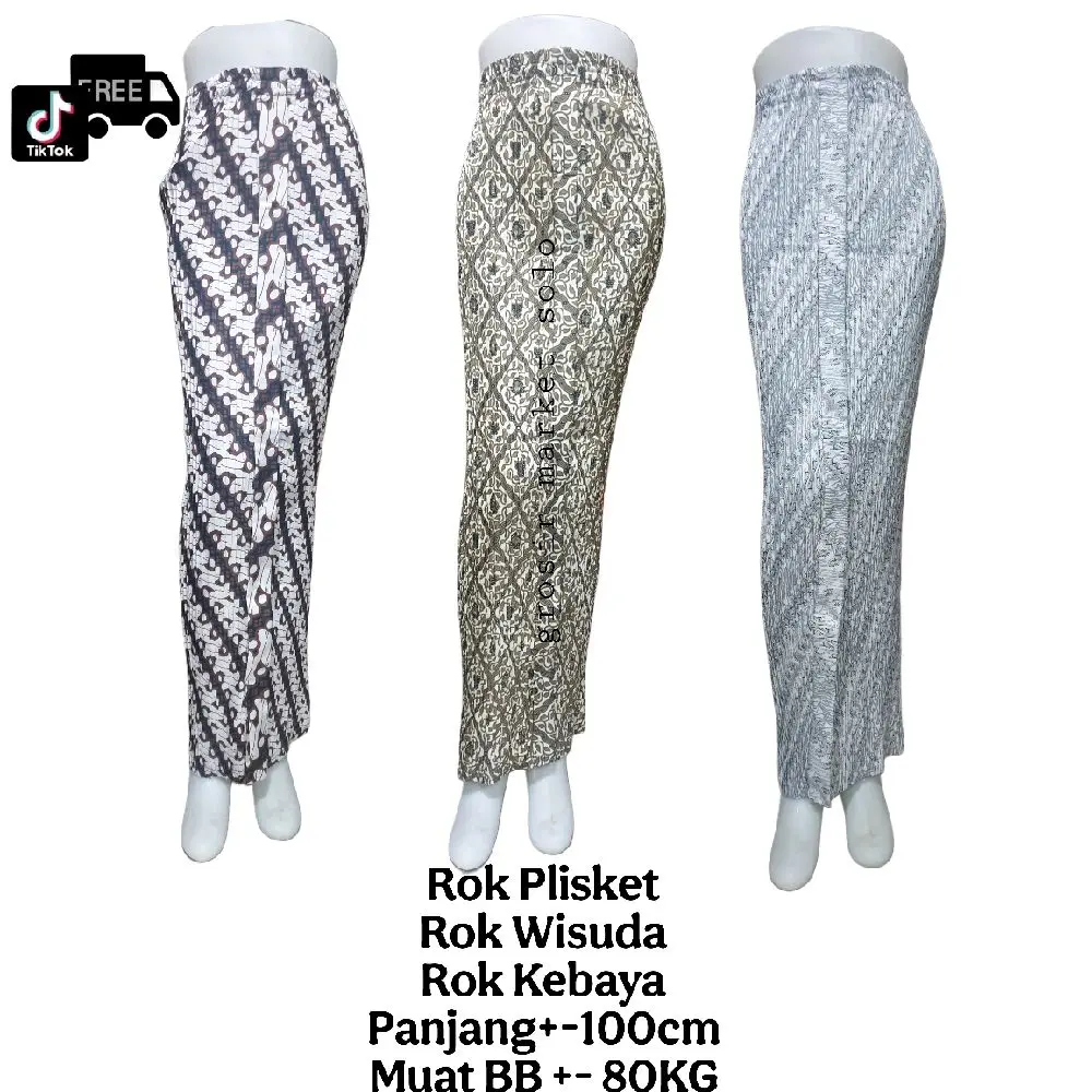 Rok Plisket | Rok Wisuda | Rok Kebaya | Rok Plisket Batik | Rok