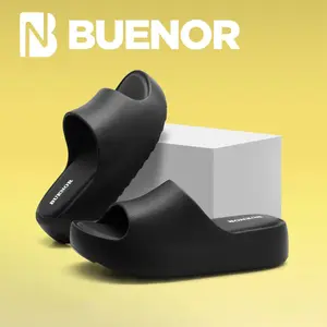 Sandal Selop Wedges Wanita Bahan Empuk Ringan Polos Hitam Karet Shoes