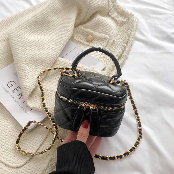 Ghaya - Tas Femme / Tas Selempang Mini / Tas Selempang Bordir / Tas Rantai / Tas Santai / Kulit PU Anyaman