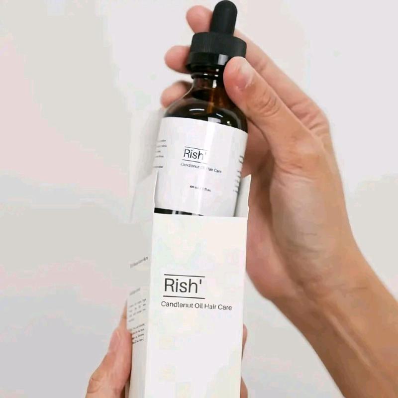 Rish minyak kemiri 60 ML perawatan penumbuh penebal rambut botak original 3