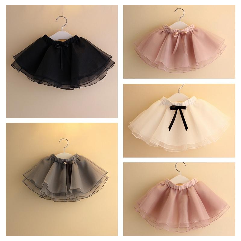 Product Introduction of Summer Casual Fashion Girls Bow-Knot Solid Color Mesh Tutu Dance Skirt Children\'s Clothing 42