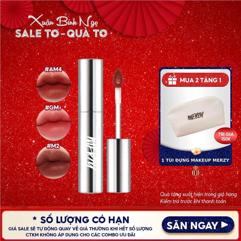 GLAM EDITION Son Kem Lì Trang Điểm Merzy The Glam Mellow Tint 4g Cosmetic Nữ Women Mỹ Phẩm