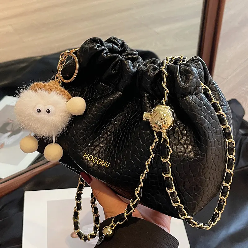 3083 TAS SERUT WANITA TAS KECIL MINI BAG KOREAN STYLE SLINGBAG BUCKET BAG FREE CHARM BAG LUCU HOCO 8
