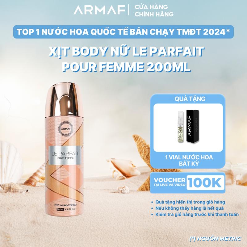 Xịt thơm Armaf La Parfait Pour Femme Body Spray 200ml [DL]
