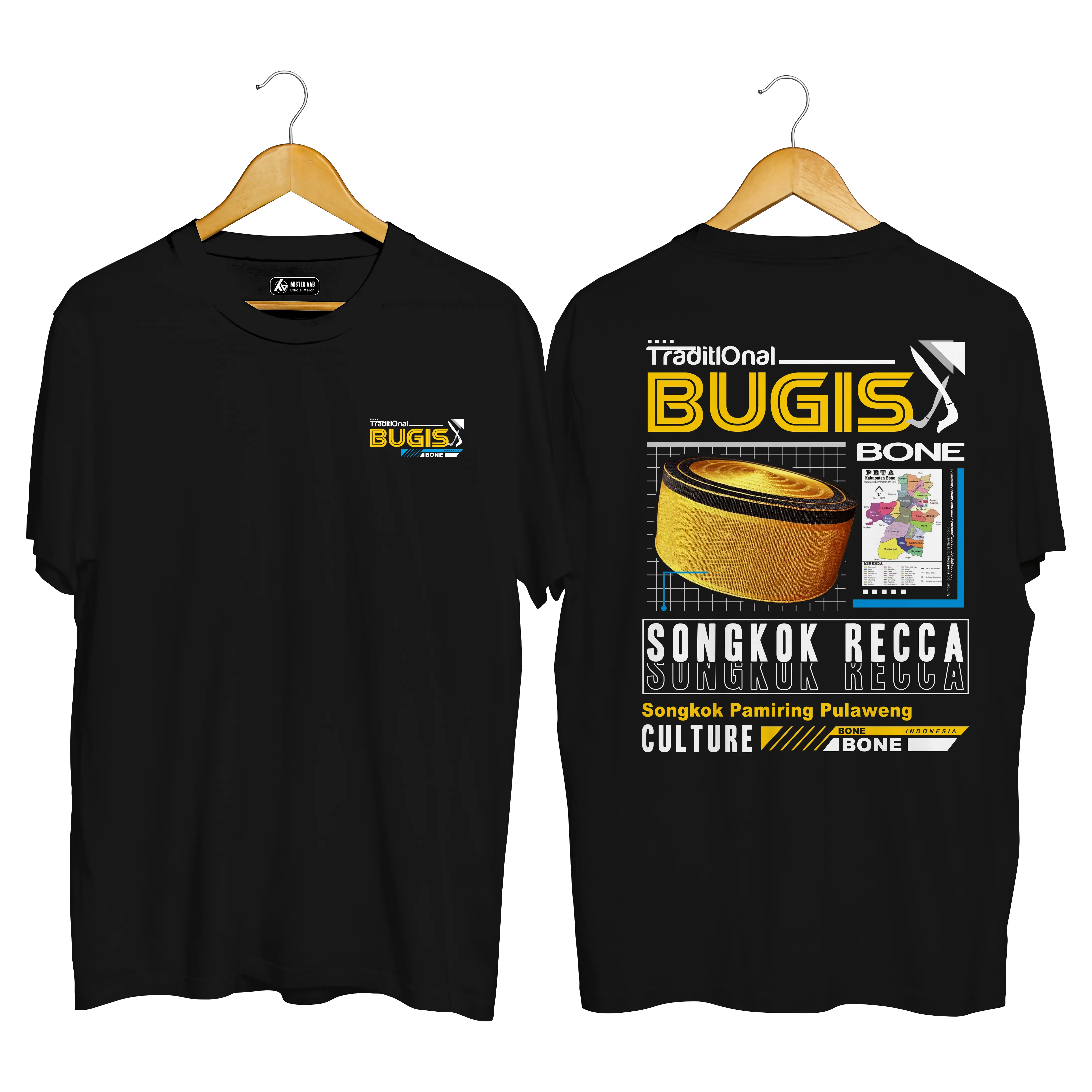 Kaos Bugis Songkok Recca Street Cotton Combed 24s Premium