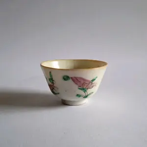 Antik Vintage Porselen Cina Cawan Lukis Tua Kuno