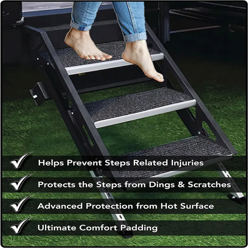 RV Step Covers RV Stair Covers RV Accessories Non Slip Camper Step Covers RV Step Rug Waterproof Essential RV Step Carpet 1